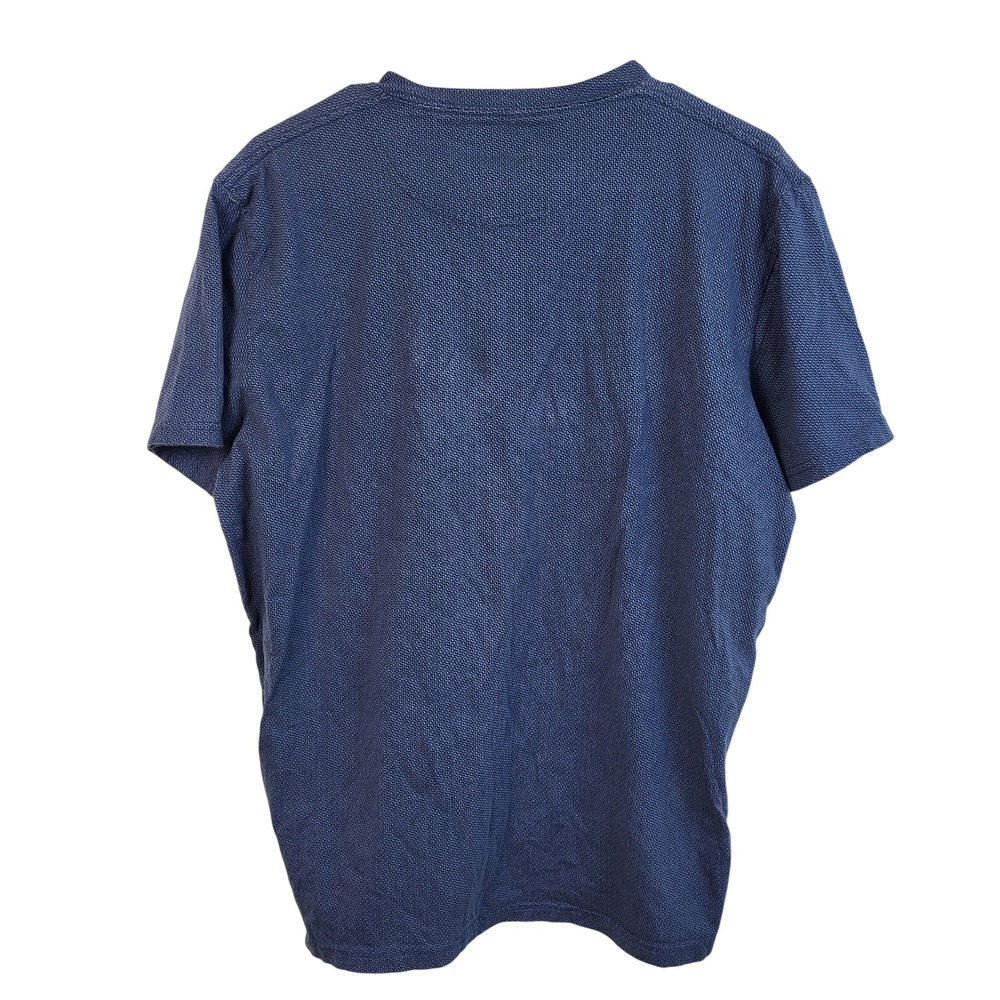 Hollister Mens XL Blue Textured T Shirt Short Sleeve Crew Neck Logo 100% Cotton - Picture 4 of 5